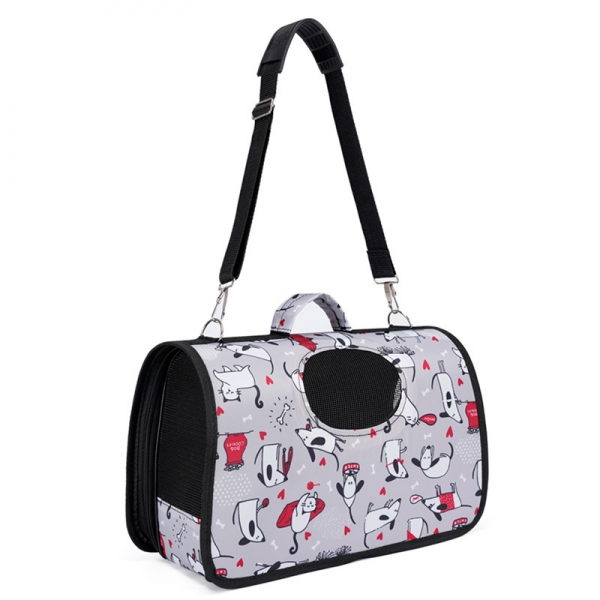 Cats Patterned Ventilated Pet Travel Bag Cat Carrier Soft Crate Puppies Small Dogs