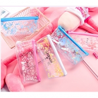 Pink Cherry Blossom Floating Flowers Pencil Cases Cosmetics Make Up Bags