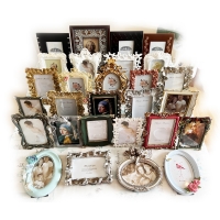 Retro Style Rustic Flowers Animals 6x4 Inch Freestanding Portrait Photo Frame