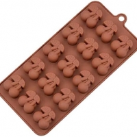 15 Cherry Fruits Silicone Mould Chocolate Fondant Jelly Ice Cube Mold