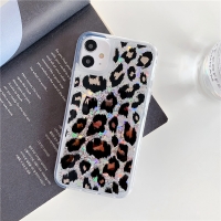 Glitter Liquid - Leopard Pattern B iPhone 12 Mini Phone Case