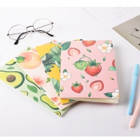 Apple Banana Avocado Fruits Patterned Cover A5 Notebooks Cute  Lined Note Books