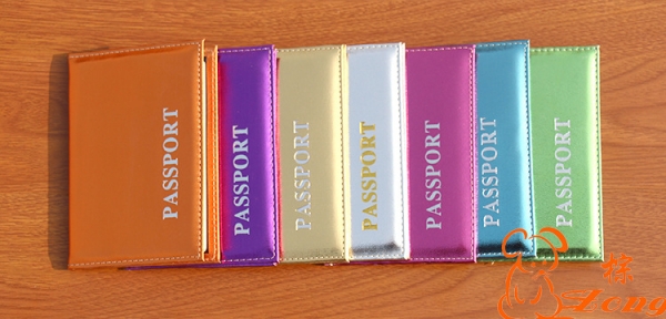 Glossy Colour Cute Passport Cover Travel ID Holder Case With Card Ticket Pouch