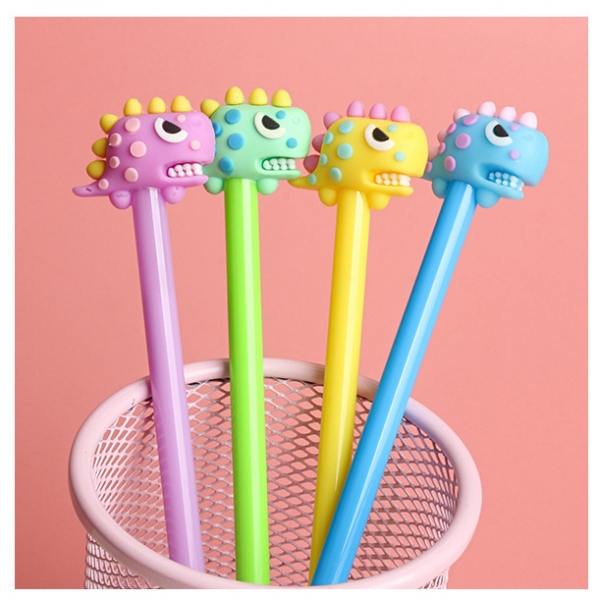 4pk Dinosaurs Ballpoint Gel Pens Cute Funky Kids Party Gift Bag Fillers