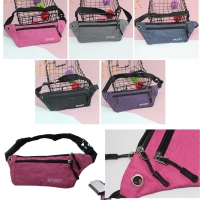 Large Canvas Holiday Waist Money Belts Travel Bum Bags Wallet With Three Pockets