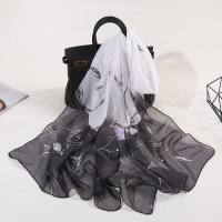 Garden Birds Butterflies Tree Flowers Fashion Ladies Chiffon Scarf Womens Shawls