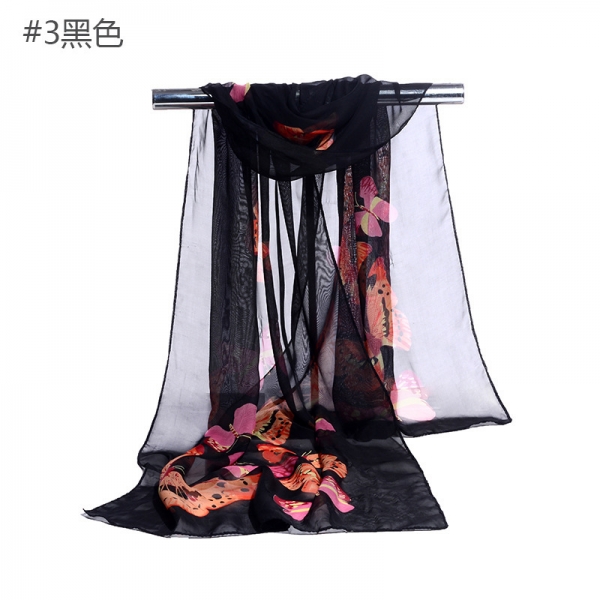 Butterfly Fashion Ladies Scarves Chiffon Scarf Womens Shawls
