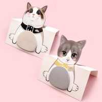2pc Standing Cat Cute Sticky Notes Pad Novelty Bookmarks Memo Pads Page Markers