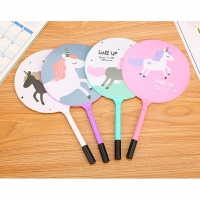4pc Unicorn Fan Shape Ballpoint Gel Pens Cute Funky Kids Party Gift Bag Fillers