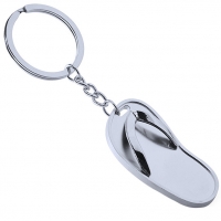 Beach Sandal Flip Flop Slipper Silver Metal Keyring Summer Holiday Xmas Gift