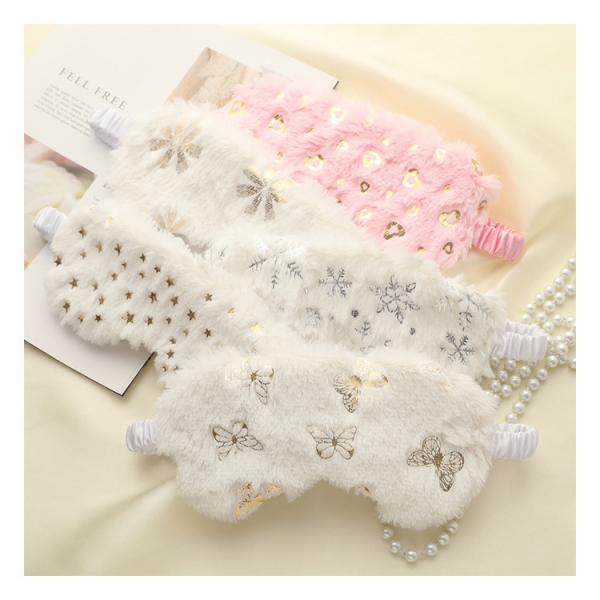 Soft Fluffy Sleep Masks Lightweight Eyeshade Eye Masks Travel Nap Shift Work