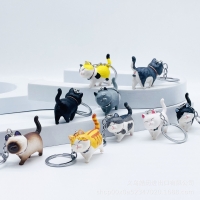 3D Kitten Cat Keyrings Novelty Metal Key Rings For Pet Owners Cat Lovers