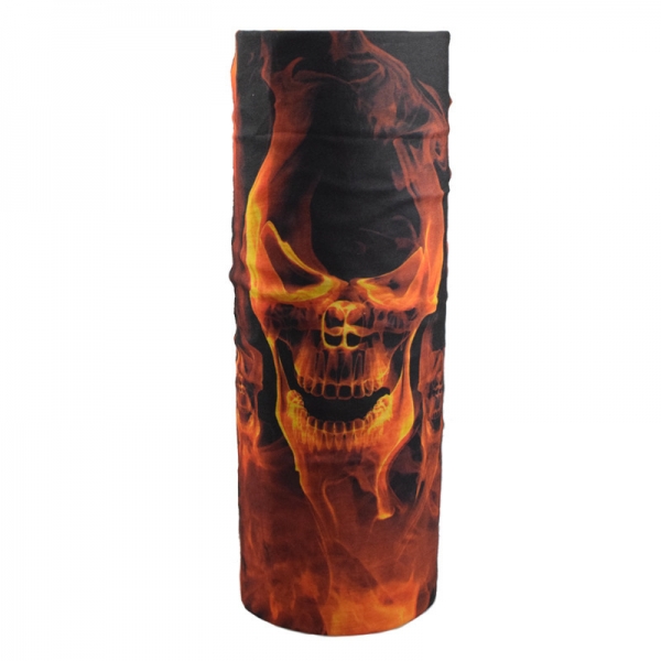 Skeleton Skull Fire Flames Multifunctional Face Masks