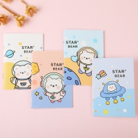 4pk Astronaut Bear Cute Animals Mini Notebooks Small Notepads Pocket Memo Pads